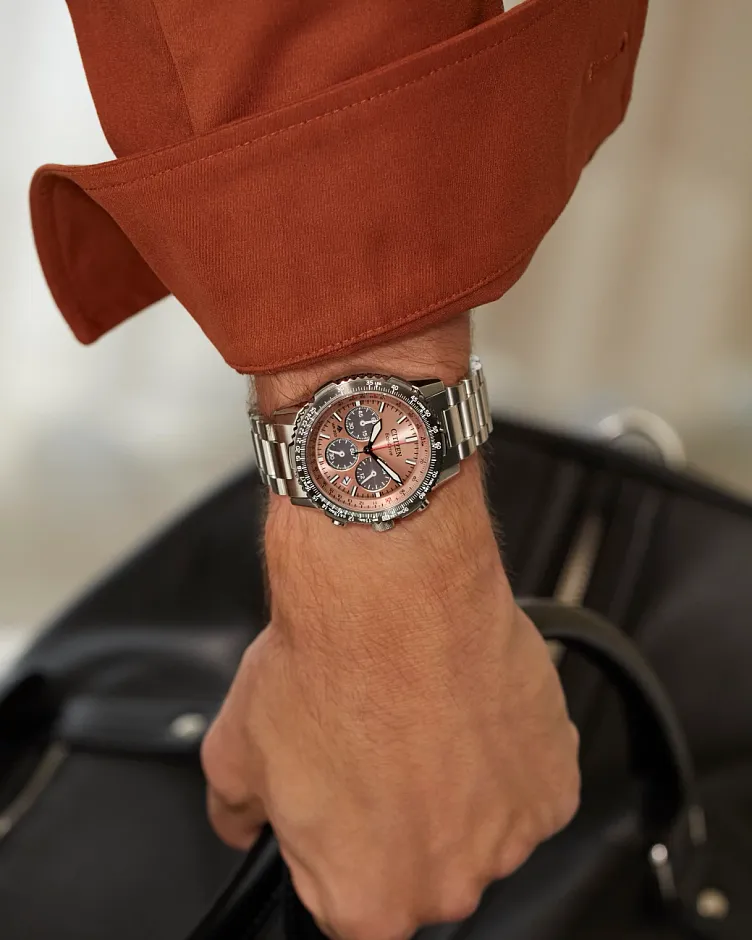 Promaster Navihawk Salmon Dial Stainless Steel Bracelet CA4664-60X Promaster Navihawk Salmon Dial Stainless Steel Bracelet CA4664-60X